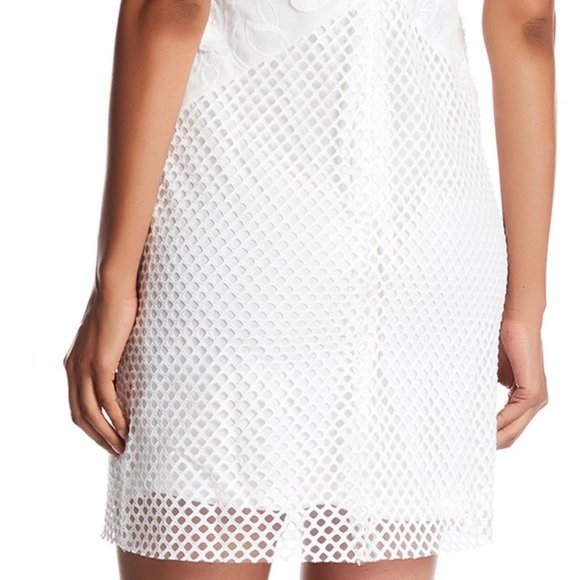 Julia Jordan New Eyelet 3D Applique Lace Dress NWT White Women's 12 CHIC 🎉HP🎉 - Picture 10 of 12